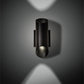 Meyda Lighting Nomad 4" 2-Light Solar Black Wall Sconce