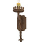 Meyda Lighting Nordic 7" Cortez Gold Wall Sconce With Ivory Faux Candlelight