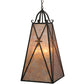 Meyda Lighting North Star 17" 4-Light Coffee Bean Pendant Light With Silver Mica Shade Glass