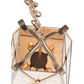 Meyda Lighting North Star 17" 4-Light Coffee Bean Pendant Light With Silver Mica Shade Glass