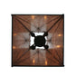Meyda Lighting North Star 17" 4-Light Coffee Bean Pendant Light With Silver Mica Shade Glass