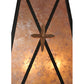 Meyda Lighting North Star 17" 4-Light Coffee Bean Pendant Light With Silver Mica Shade Glass
