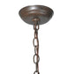 Meyda Lighting North Star 17" 4-Light Coffee Bean Pendant Light With Silver Mica Shade Glass