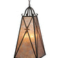 Meyda Lighting North Star 17" 4-Light Coffee Bean Pendant Light With Silver Mica Shade Glass