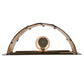 Meyda Lighting Northwoods Bear at Lake 12" Antique Copper Wall Sconce With Silver Mica Shade Glass