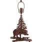 Meyda Lighting Northwoods Lone Bear 14" 2-Light Rust Table Lamp Base