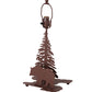 Meyda Lighting Northwoods Lone Bear 14" 2-Light Rust Table Lamp Base