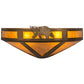 Meyda Lighting Northwoods Lone Bear 16" 2-Light Antique Copper Wall Sconce With Amber Mica Shade Glass