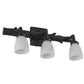 Meyda Lighting Northwoods Pine 22" 3-Light Brown Bark Goblet Vanity Light With White Opal Shade Glass