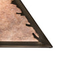Meyda Lighting Northwoods Wolf on the Loose 21" 2-Light Antique Copper Table Lamp With Silver Mica Shade Glass