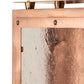 Meyda Lighting Nottingham 9" Raw Copper & Brass Wall Sconce With Clear Seeded & Frosted Shade Glass