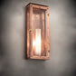 Meyda Lighting Nottingham 9" Raw Copper & Brass Wall Sconce With Clear Seeded & Frosted Shade Glass