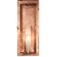 Meyda Lighting Nottingham 9" Raw Copper & Brass Wall Sconce With Clear Seeded & Frosted Shade Glass