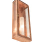 Meyda Lighting Nottingham 9" Raw Copper & Brass Wall Sconce With Clear Seeded & Frosted Shade Glass