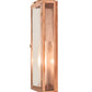 Meyda Lighting Nottingham 9" Raw Copper & Brass Wall Sconce With Clear Seeded & Frosted Shade Glass