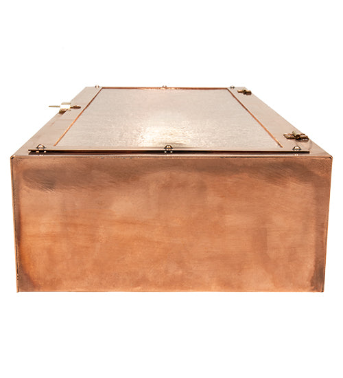 Meyda Lighting Nottingham 9" Raw Copper & Brass Wall Sconce With Clear Seeded & Frosted Shade Glass