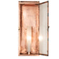 Meyda Lighting Nottingham 9" Raw Copper & Brass Wall Sconce With Clear Seeded & Frosted Shade Glass