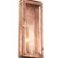 Meyda Lighting Nottingham 9" Raw Copper & Brass Wall Sconce With Clear Seeded & Frosted Shade Glass