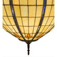 Meyda Lighting Nouveau 48" 12-Light Mahogany Bronze Fleur Inverted Pendant Light