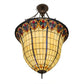 Meyda Lighting Nouveau 48" 12-Light Mahogany Bronze Fleur Inverted Pendant Light