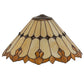 Meyda Lighting Nouveau Cone 20" Amber & Beige Stained Shade Glass