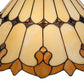 Meyda Lighting Nouveau Cone 20" Amber & Beige Stained Shade Glass