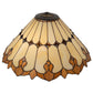 Meyda Lighting Nouveau Cone 20" Amber & Beige Stained Shade Glass