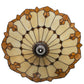 Meyda Lighting Nouveau Cone 20" Amber & Beige Stained Shade Glass