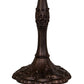 Meyda Lighting Nouveau Cone 29" 3-Light Mahogany Bronze Table Lamp With Amber & Beige Shade Glass