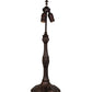 Meyda Lighting Nouveau Cone 29" 3-Light Mahogany Bronze Table Lamp With Amber & Beige Shade Glass