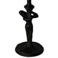 Meyda Lighting Nouveau Lady 15" Mahogany Bronze Accent Table Lamp With Multi-Colored Shade Glass