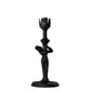 Meyda Lighting Nouveau Lady 15" Mahogany Bronze Accent Table Lamp With Multi-Colored Shade Glass