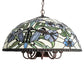 Meyda Lighting Nouveau Lily 22" 9-Light Mahogany Bronze Pendant Light With Multi-Colored Shade Glass