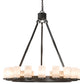 Meyda Lighting Noziroh Ring 48" 18-Light Timeless Bronze Chandelier With Whitestone Idalight Shade