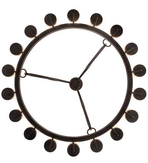 Meyda Lighting Noziroh Ring 48" 18-Light Timeless Bronze Chandelier With Whitestone Idalight Shade