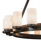Meyda Lighting Noziroh Ring 48" 18-Light Timeless Bronze Chandelier With Whitestone Idalight Shade