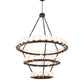 Meyda Lighting Noziroh Ring 84" 60-Light 3-Tier Timeless Bronze Chandelier With Whitestone Idalight Shade