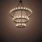 Meyda Lighting Noziroh Ring 84" 60-Light 3-Tier Timeless Bronze Chandelier With Whitestone Idalight Shade