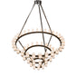 Meyda Lighting Noziroh Ring 84" 60-Light 3-Tier Timeless Bronze Chandelier With Whitestone Idalight Shade