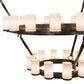Meyda Lighting Noziroh Ring 84" 60-Light 3-Tier Timeless Bronze Chandelier With Whitestone Idalight Shade