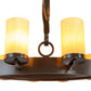 Meyda Lighting Noziroh Ring 85" 46-Light 2-Tier Timeless Bronze Chandelier With Beige Tawnyrock Idalight Shade