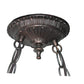 Meyda Lighting Nuevo 39" 9-Light Mahogany Bronze Mission Island Pendant Light With Multi-Colored Shade Glass