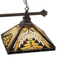 Meyda Lighting Nuevo 44" 2-Light Mahogany Bronze Island Pendant Light With Multi-Colored Shade Glass