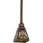 Meyda Lighting Nuevo 7" Mahogany Bronze Mission Mini Pendant Light With Brown & Beige Shade Glass