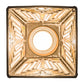 Meyda Lighting Nuevo 7" Mahogany Bronze Mission Mini Pendant Light With Brown & Beige Shade Glass