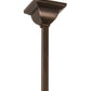 Meyda Lighting Nuevo 7" Mahogany Bronze Mission Mini Pendant Light With Brown & Beige Shade Glass
