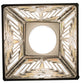 Meyda Lighting Nuevo 7" Mahogany Bronze Mission Mini Pendant Light With Multi-Colored Shade Glass