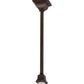 Meyda Lighting Nuevo 7" Mahogany Bronze Mission Mini Pendant Light With Multi-Colored Shade Glass