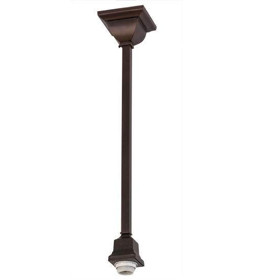 Meyda Lighting Nuevo 7" Mahogany Bronze Mission Mini Pendant Light With Multi-Colored Shade Glass