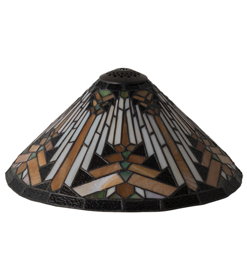 Meyda Lighting Nuevo II 13" Multi-Colored Shade Glass